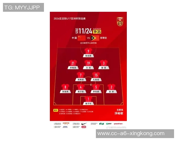 中国队以14比0大胜东帝汶队连续两场获胜挺进2026亚足联U17亚洲杯预选赛